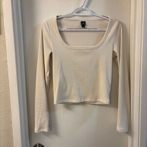 Wild Fable Cream Long Sleeve Top